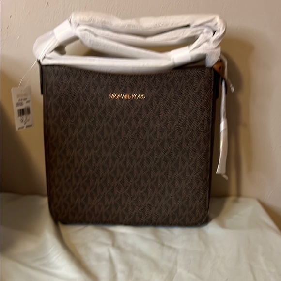 Michael Kors Brown Bag with Signature MK Monogram - Picture 1 of 4